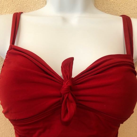DKNY Red Tankini size 4 - Picture 2 of 8